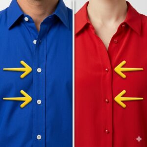 Many People Wear Shirts Every Day But Still Don’t Know Why Women’s Buttons Are On The Left And Men’s Are On The Right