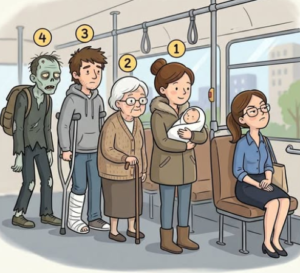 Who Really Deserves Your Seat? Your Choice May Reveal Your True Character