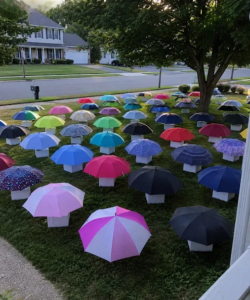 My Son Gave His Umbrella to a Pregnant Stranger in the Rain – The Next Morning, 47 Umbrellas Appeared on Our Lawn, Each With a Numbered Box That Made My Heart Stop