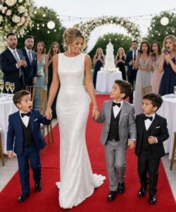 I took my 4-year-old triplets to my millionaire ex-husband’s wedding and his family’s reaction was chilling